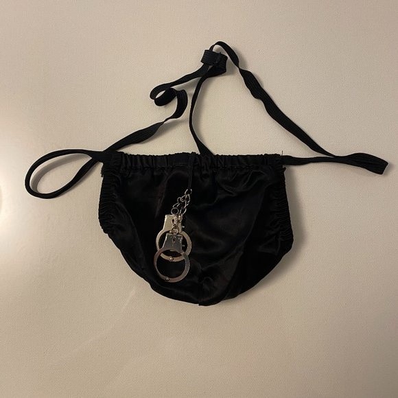 Frederick's of Hollywood Other - Vintage Men's FREDERICK'S OF HOLLYWOOD Handcuff Satin Black G string